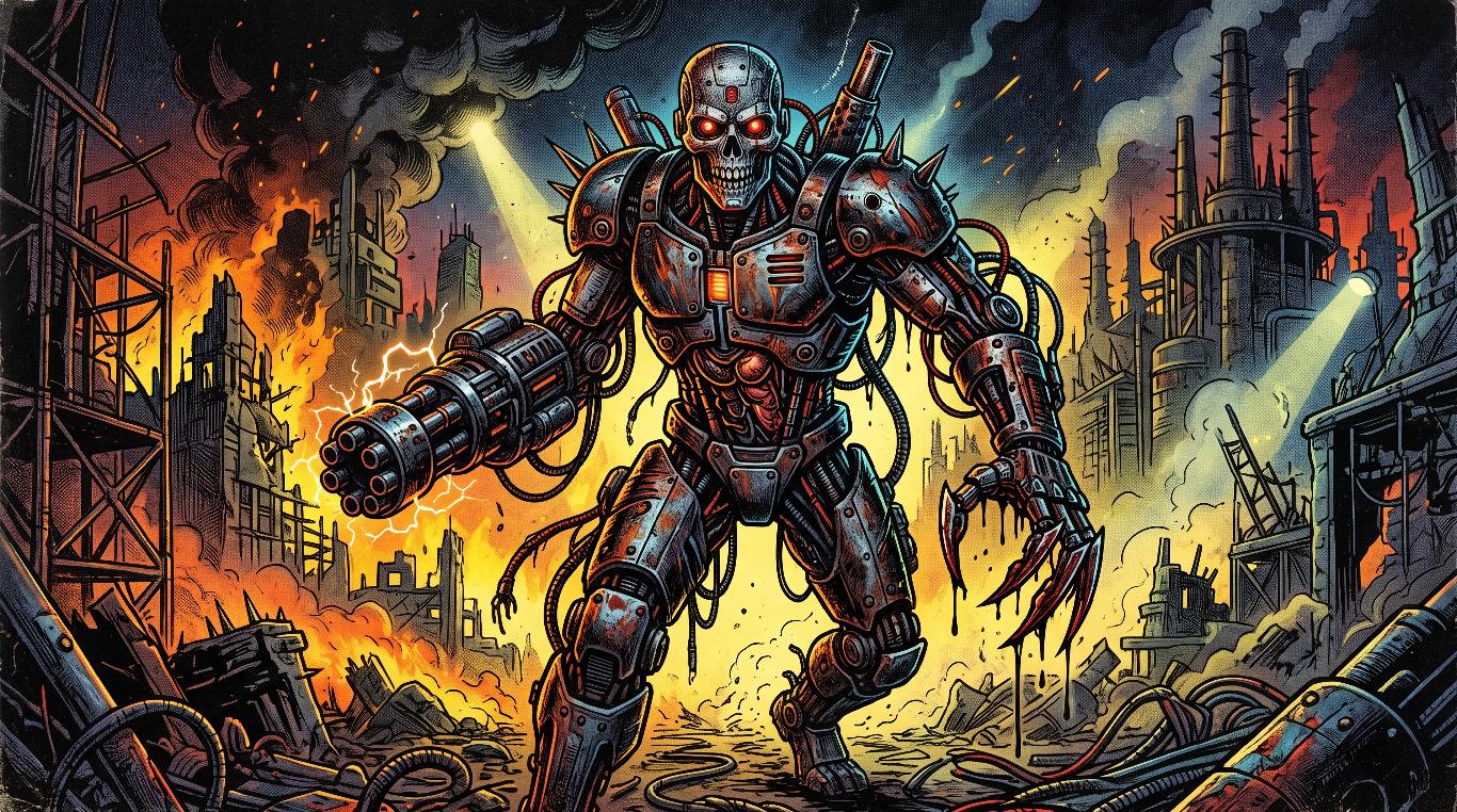 AI-generated image of a killing machine